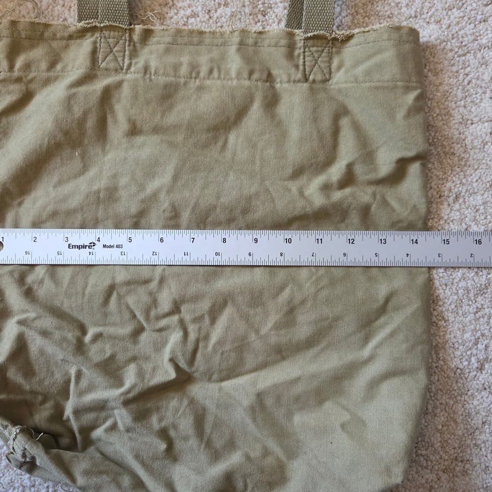 The Rolling Stones 2007 Canvas Tote Bag Olive Green Distressed Concert Merch - Picture 5 of 7